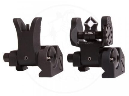 Troy Industries Micro Sight Set - M4 Front & Dioptic Rear -Black