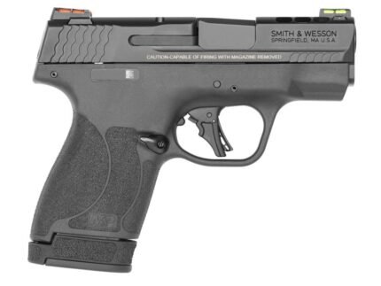 S&W Performance Center M&P 9 Shield Plus 9mm Luger 10rd & 13rd Magazines (2) 3.1" Ported Barrel Black Fiber Optic Sights Manual Thumb Safety