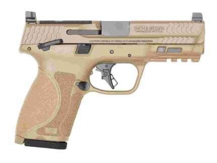 S&W M&P 9 M2.0 Compact Optic Ready Handgun 9mm Luger 10rd Magazine(2) 4'' Barrel FDE Thumb Safety