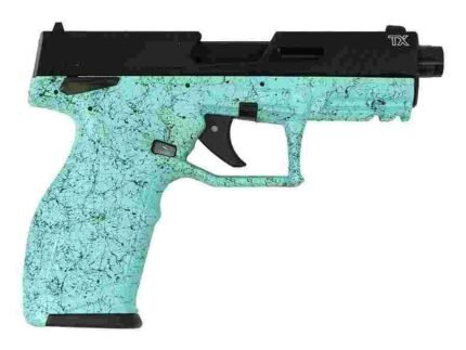Taurus TX22 Gen 2 Handgun .22 LR 16&22rd Magazines (2) 4.6" Barrel Cyan Splatter Grip/Black Slide