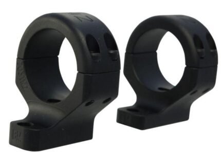 DNZ Hunt Masters 2-Piece Scope Mount (4 Screws) - Howa 1500 Mossberg 100ATR 4x4 Patriot Weatherby Vanguard Rem 700 721 722 725 1" Medium Black