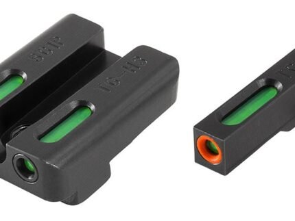 Truglo TFX Pro Next Gen Tritium & Fiber Optic Xtreme Handgun Sight - Sig Sauer #6 front / #8 rear - Orange Outline Front/Rear Green