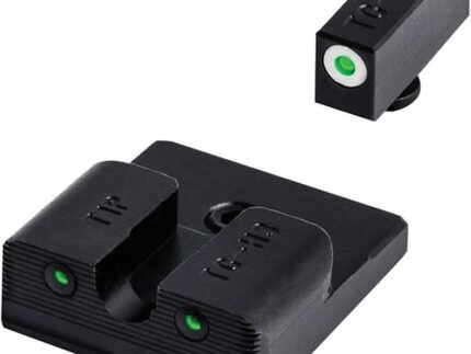 Truglo Tritium Pro Night Sights Fit Taurus Millennium G2 / 709 Slim / 740 Slim - White Outline Front/Rear Green
