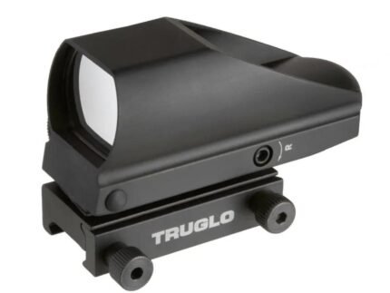 Truglo Tru-Brite Multi-Reticle Dual Color Open Red Dot Sight 24mmx34mm Window Multi-Reticle Black Clamshell