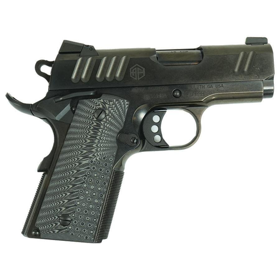 Alpha Foxtrot AF1911 70 Series Handgun .45 ACP 7rd Magazine 3.25" Barrel Black Novak Sights Polished DLC Finish