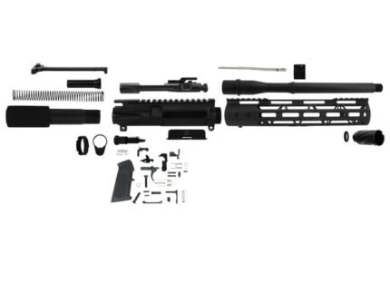 TacFire 10.5" Unassembled AR 300 Blackout Pistol Build Kit with Lower Parts Kit