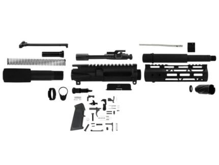 TacFire 7.5" Unassembled AR 300 Blackout Pistol Build Kit with Lower Parts Kit