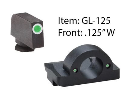 AmeriGlo Ghost Ring Night Sight Set For Select Glocks / Front Tritium - Green - Front Outline - White / Rear Tritium - Green