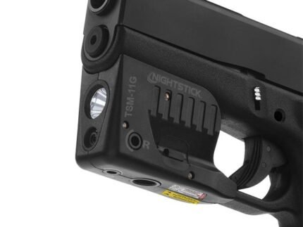 Nightstick Rechargeable Sub-Com Weapon Light with Green Laser for GLOCK G42 43 43x 48 150 Lumens